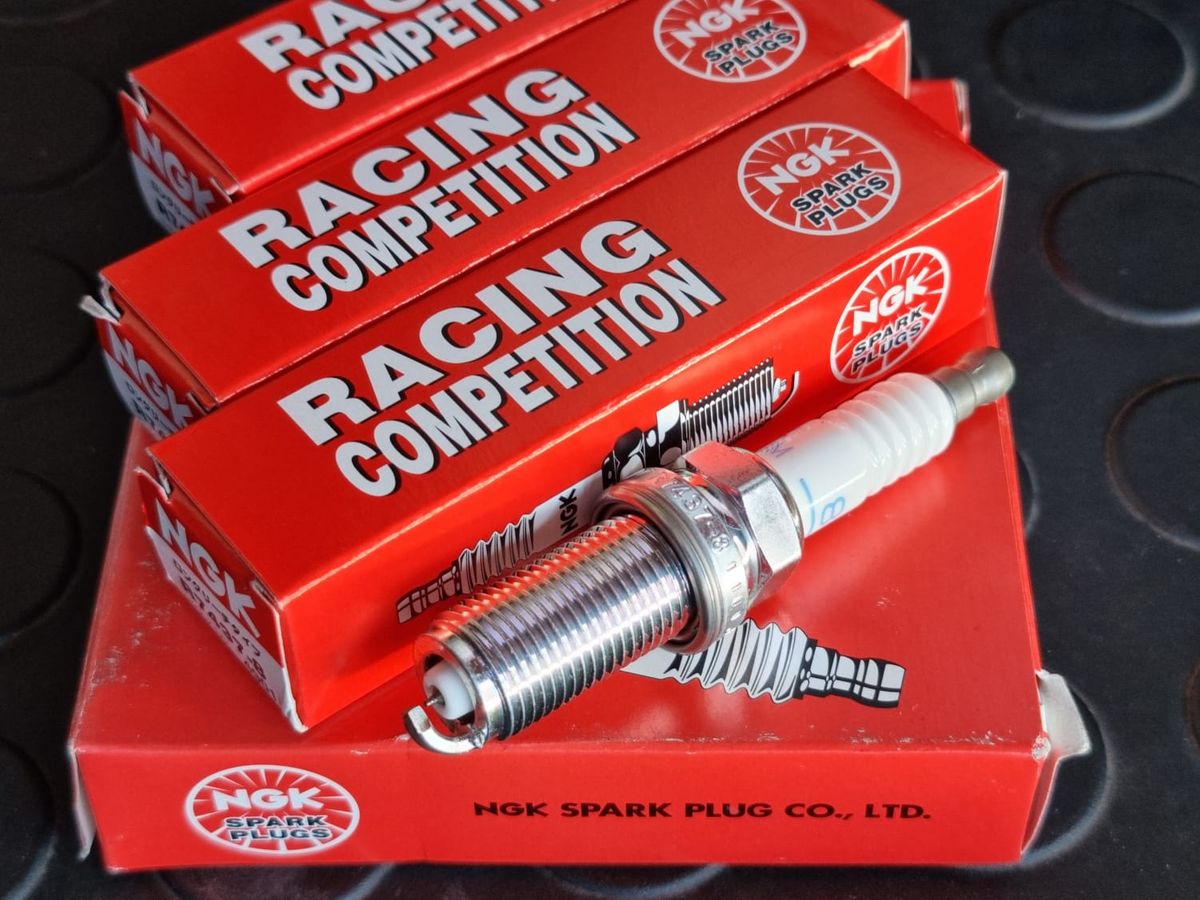 Burned spark plug ceramic